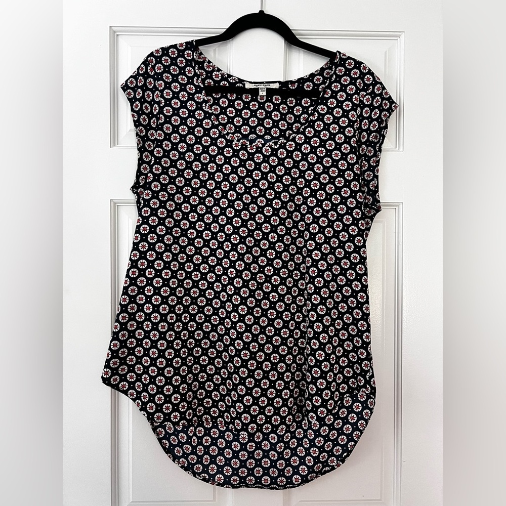 Daniel Rainn Black and White Floral Blouse